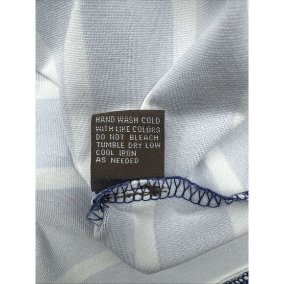 J. MCLAUGHLIN NICOLA Blue & White Stripe Catalina Tiered Sheath Dress Stretch XS - Picture 7 of 8